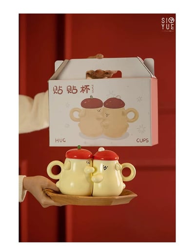 卡哇伊相擁陶瓷抱抱杯6