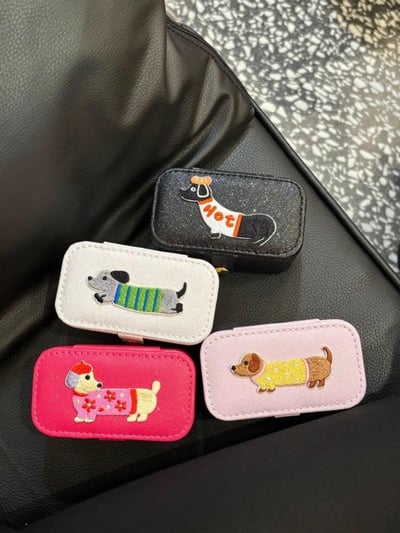 可愛臘腸小狗首飾收納盒2