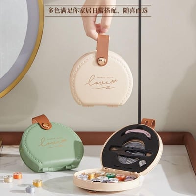 輕奢華風小型皮革收納包針線包6