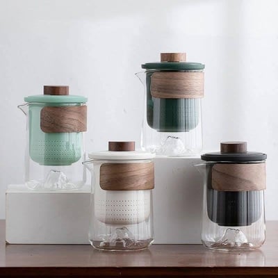 遠山系列玻璃一壺四杯旅行茶具組7