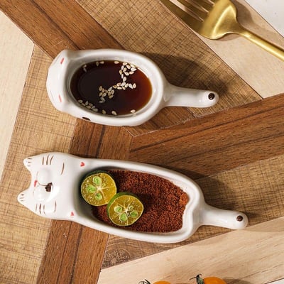 日系狗狗貓貓可愛動物醬料碟 4入組8