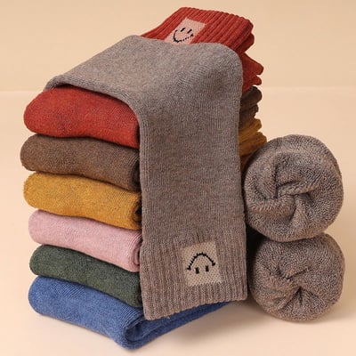 穿上就開心的那種可愛 日系森系微笑襪5雙組2