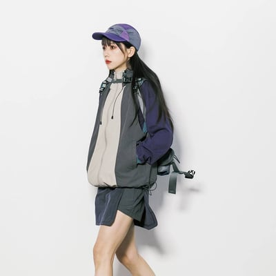 山系戶外工裝半身裙 防走光短裙 A字百搭運動傘裙褲4