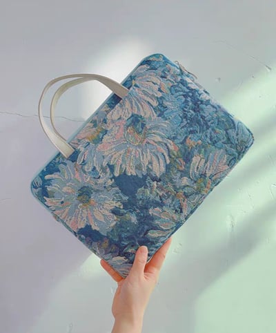 女華油畫風 刺繡多功能旅行電腦包3