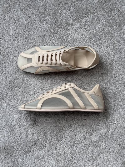 新中式網紗小眾透膚感綁帶平底鞋9