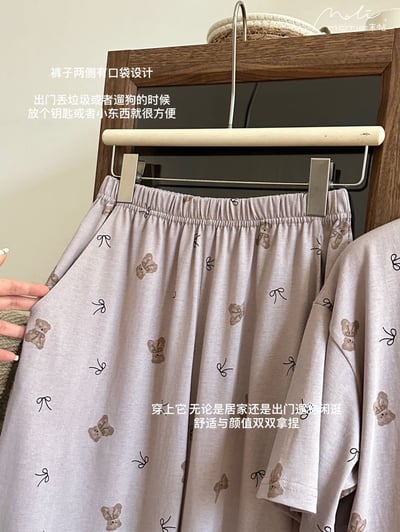 夏日涼感舒適雪花棉精靈睡衣 高級感透氣居家套裝5