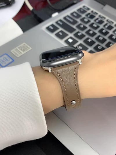 皮革小蠻腰寬版 apple watch錶帶6