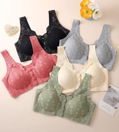 熟齡專屬 貼心設計媽媽前開扣內衣兩件組5