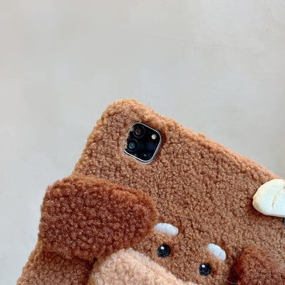 毛茸泰迪狗 泰迪狗狗棕色系可愛iPad平板保護套8