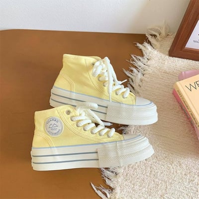 百搭多巴胺高筒帆布鞋11