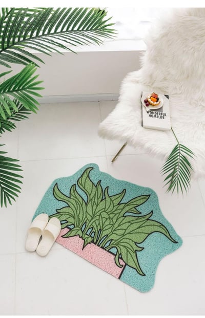 出口歐美可剪裁 一進門就被療癒植物系防滑地墊3