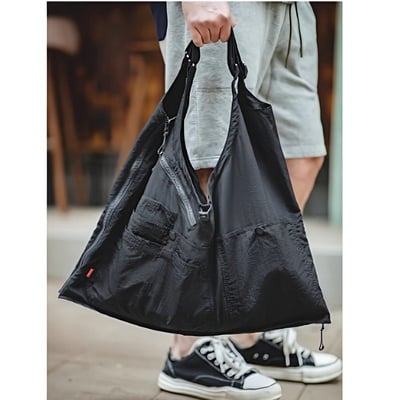 背心秒變大容量包 可折疊手提收納 日系戶外機能工裝馬甲背心3