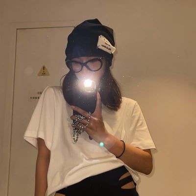 日系百搭貼布包頭針織堆堆帽3