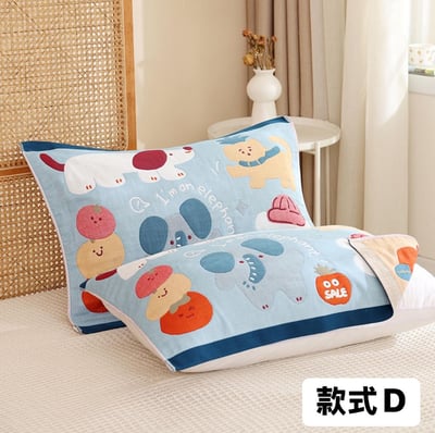 八層紗布舒適純棉多款枕頭套枕套4