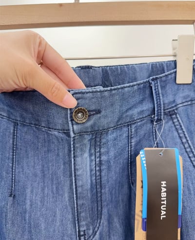 韓國訂單款超薄夏季闊腿牛仔褲7