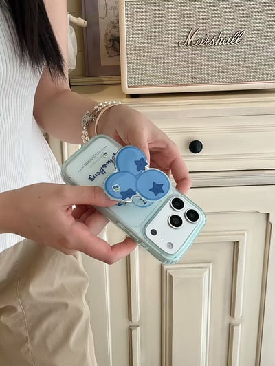 冰透藍莓  清新支架手機殼 蘋果專用手機殼3