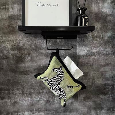 北歐風斑馬針織紙巾套2入5