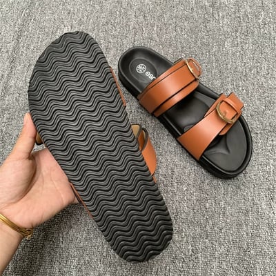 出口外貿夏季百搭一字扣拖鞋6