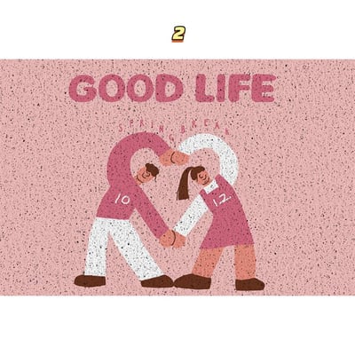 可愛小情侶家用入戶門墊進門絲圈地墊2