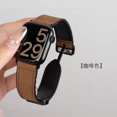 新色上市 Apple Watch全系列皮質磁吸錶帶5