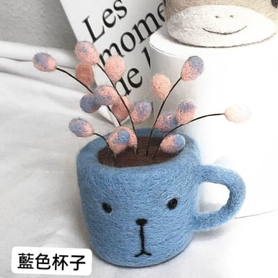 迷你可愛DIY 多肉動物羊毛氈戳戳樂10