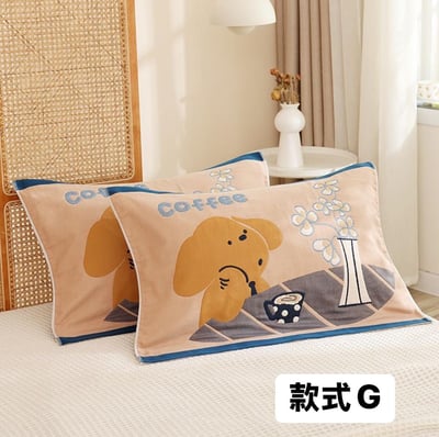 八層紗布舒適純棉多款枕頭套枕套7