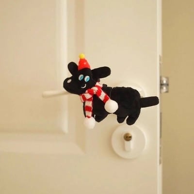 ins童趣卡通 可愛小狗門把手防護套買1送21