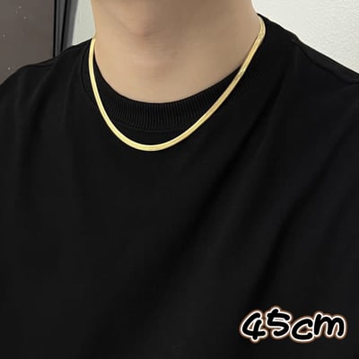 男款金色銀色蛇骨百搭項鍊3