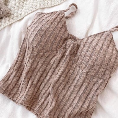 春秋條絨紋材質舒適家居三件套5