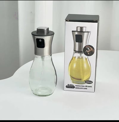 【200ML不掛油噴油壺】 德單出口玻璃烘焙油瓶均勻細霧1