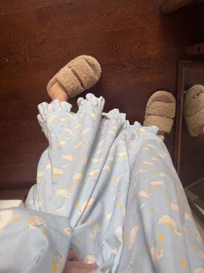 NS風家居大白鵝長袖連身睡裙4