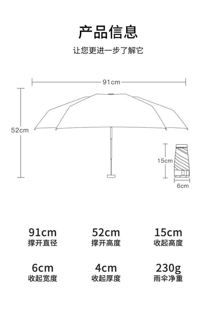 可愛系列可手提卡片晴雨傘9