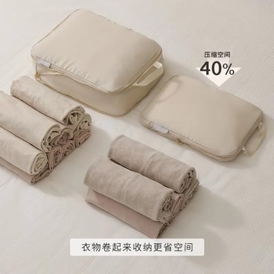旅行必備  40%壓縮衣物收納袋2件組 一拉省空間  行李箱瞬間多一層5