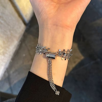 小香風星光錶帶時尚閃耀設計 金屬星星流蘇鏈 Apple Watch 錶帶5