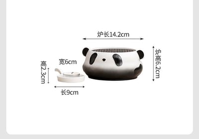熊貓造型陶瓷蠟燭溫茶爐8