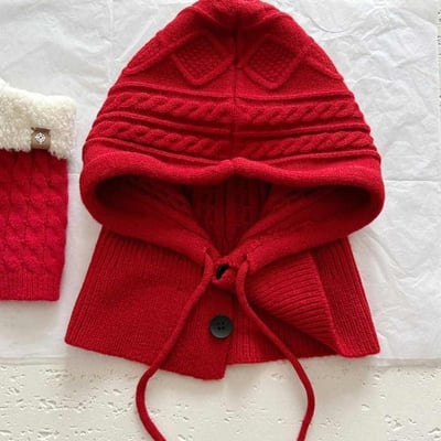 時尚冬季針織巴拉克拉法網紅帽6