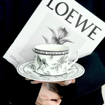 生日禮物 小香風手繪高級感咖啡杯套裝5