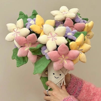 可愛絨毛玩偶花束 520情人節生日趣味手捧花6