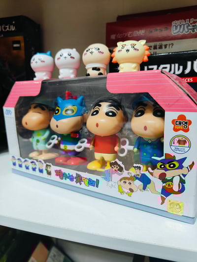 韓國蠟筆小新發條玩具4入  現貨2