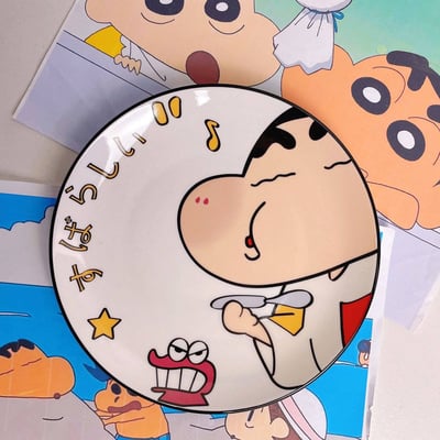 新款式 卡通陶瓷蠟筆小新家用餐盤3