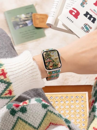 氛圍感毛呢彩色碰撞Apple watch錶帶3