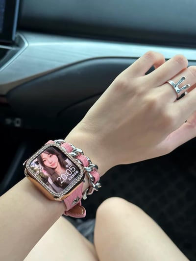 Y2K牛仔風雙圈設計時髦Apple watch錶帶6