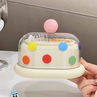 創意可愛多巴胺桌上牙線綿籤盒6