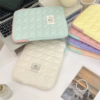 韓系馬卡龍色 iPad平板筆電內膽包11/14吋軟綿防震收納袋9