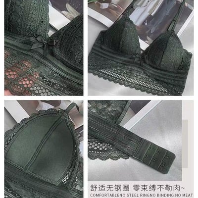 妳的最愛 性感蕾絲大露背無鋼圈內衣套組6