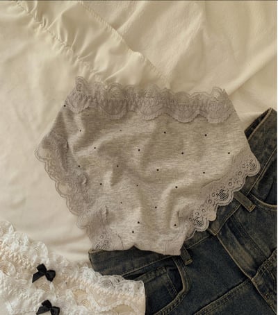 法式蝴蝶結復古風蕾絲內褲7