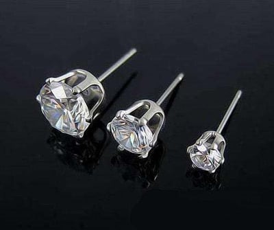 防過敏925銀針 超值六爪鑽耳釘六件組  現貨免運8