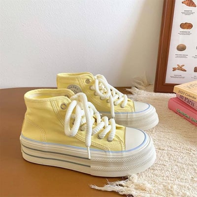 百搭多巴胺高筒帆布鞋10