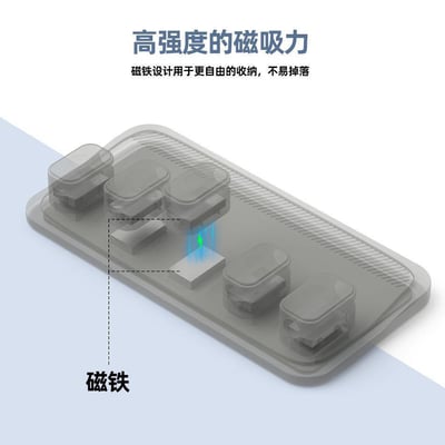 收納控看這 桌面清爽感磁吸硅膠理線器2