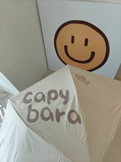 可愛卡皮巴拉自動兩用晴雨傘2